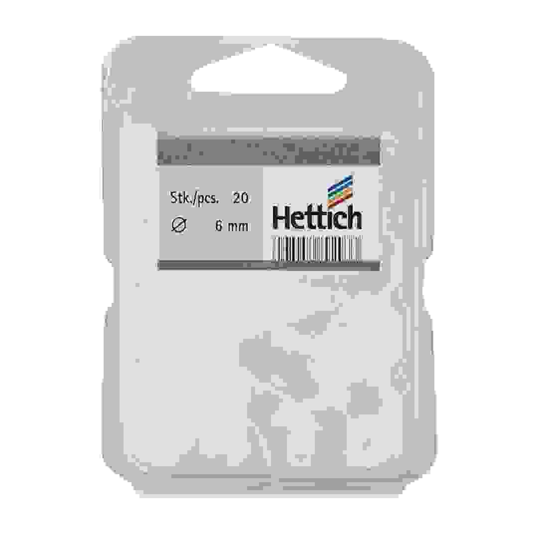 Hettich Trim Caps (White, 6 mm, 20 Pieces)