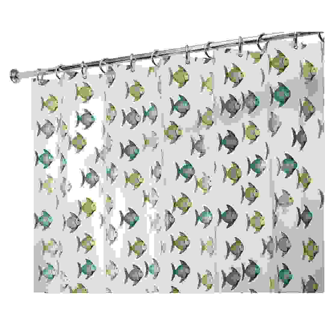 Fishy Shower Curtain (28.2 x 10.5 x 2.5 cm, Blue & Green)
