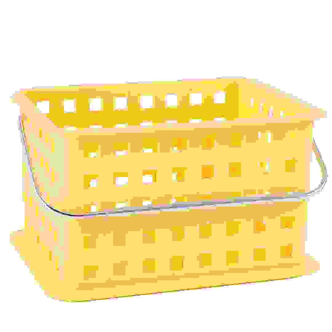 سلة سبا (25 × 29 × 19 سم، أصفر)