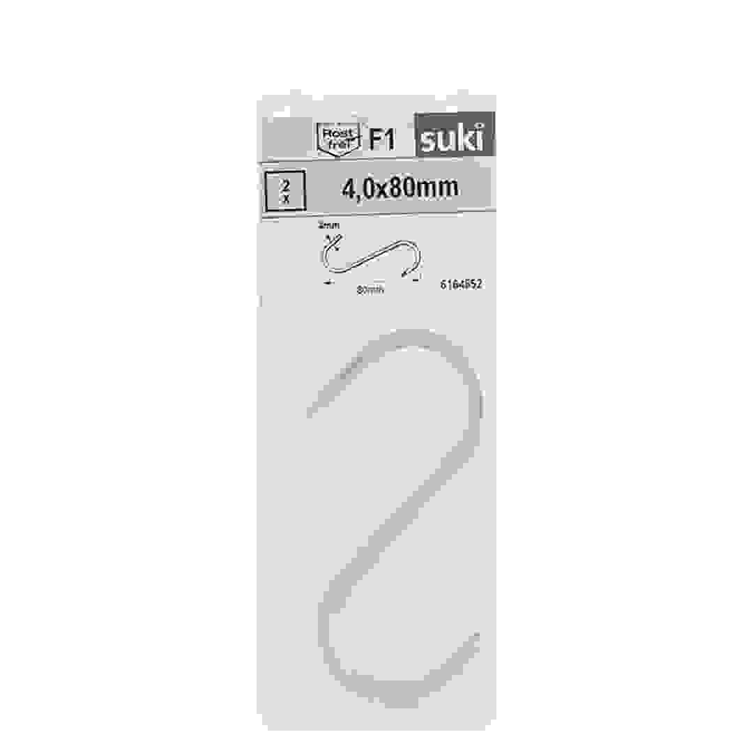 Suki Stainless Steel Meat Hooks (4 x 80 mm, Pack of 2)