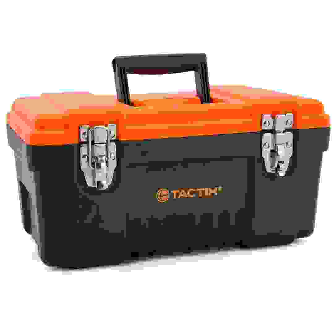 صندوق أدوات (23 × 40 × 21 سم، أسود وبرتقالي)