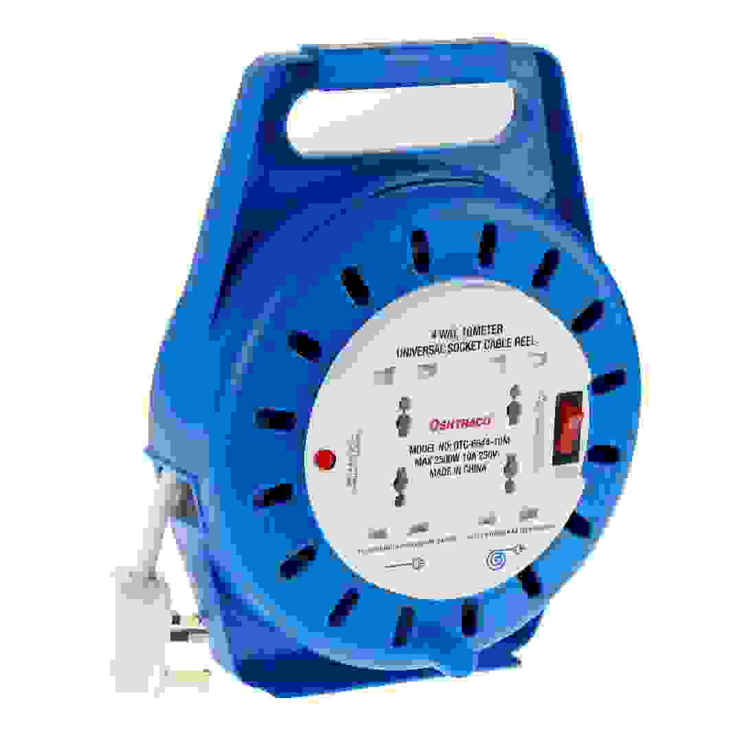 بكرة مشترك كهربائي مع 4 مقابس أوشتراكو (10 متر)