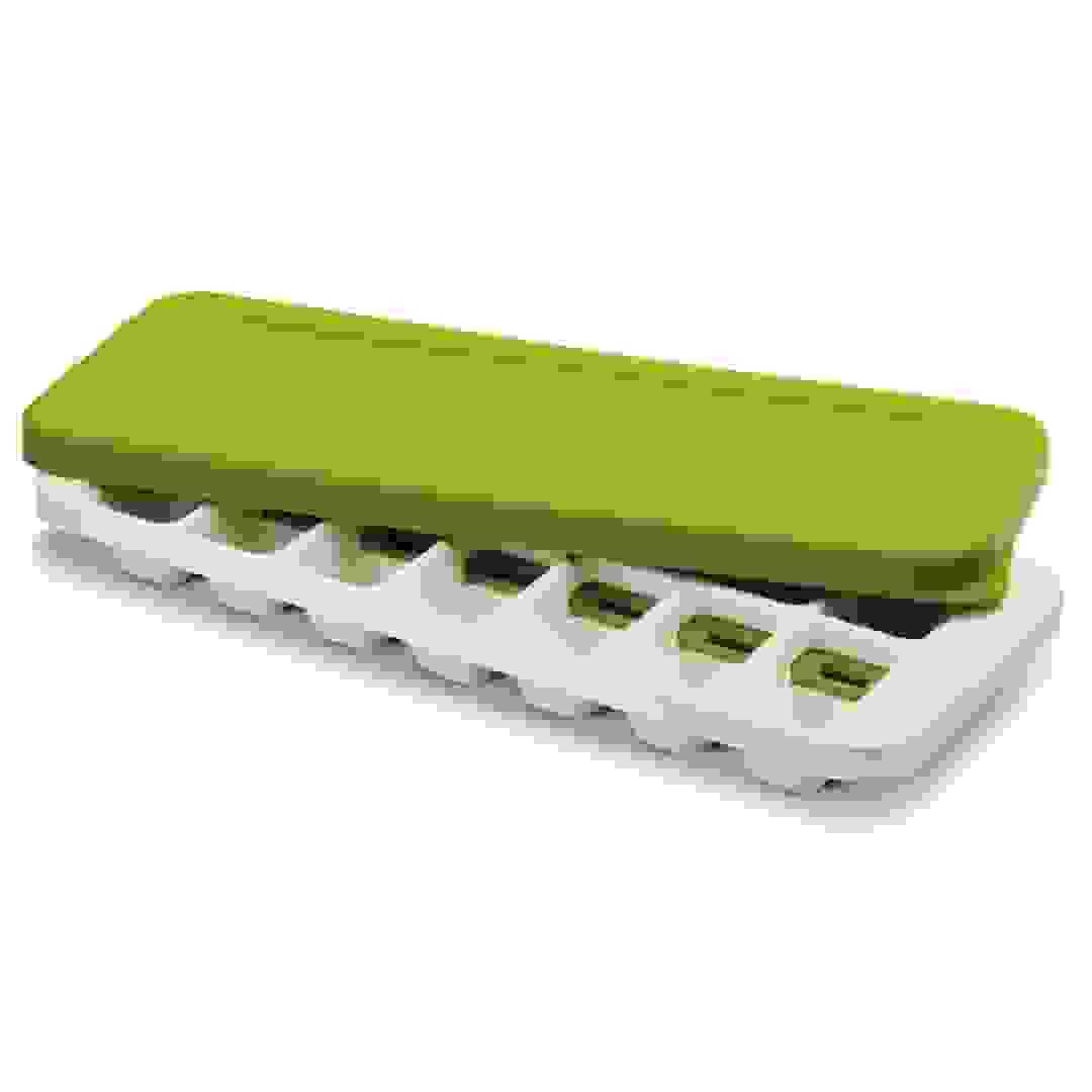 درج مكعبات ثلج كويك سناب بلس مع غطاء (31 × 13 × 4 سم، أبيض وأخضر)