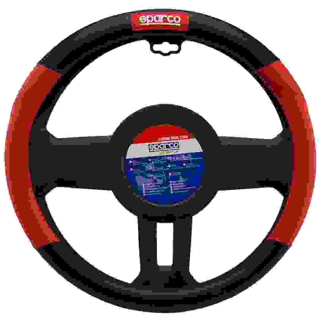 Sparco Steering Wheel Cover (Red and Black)