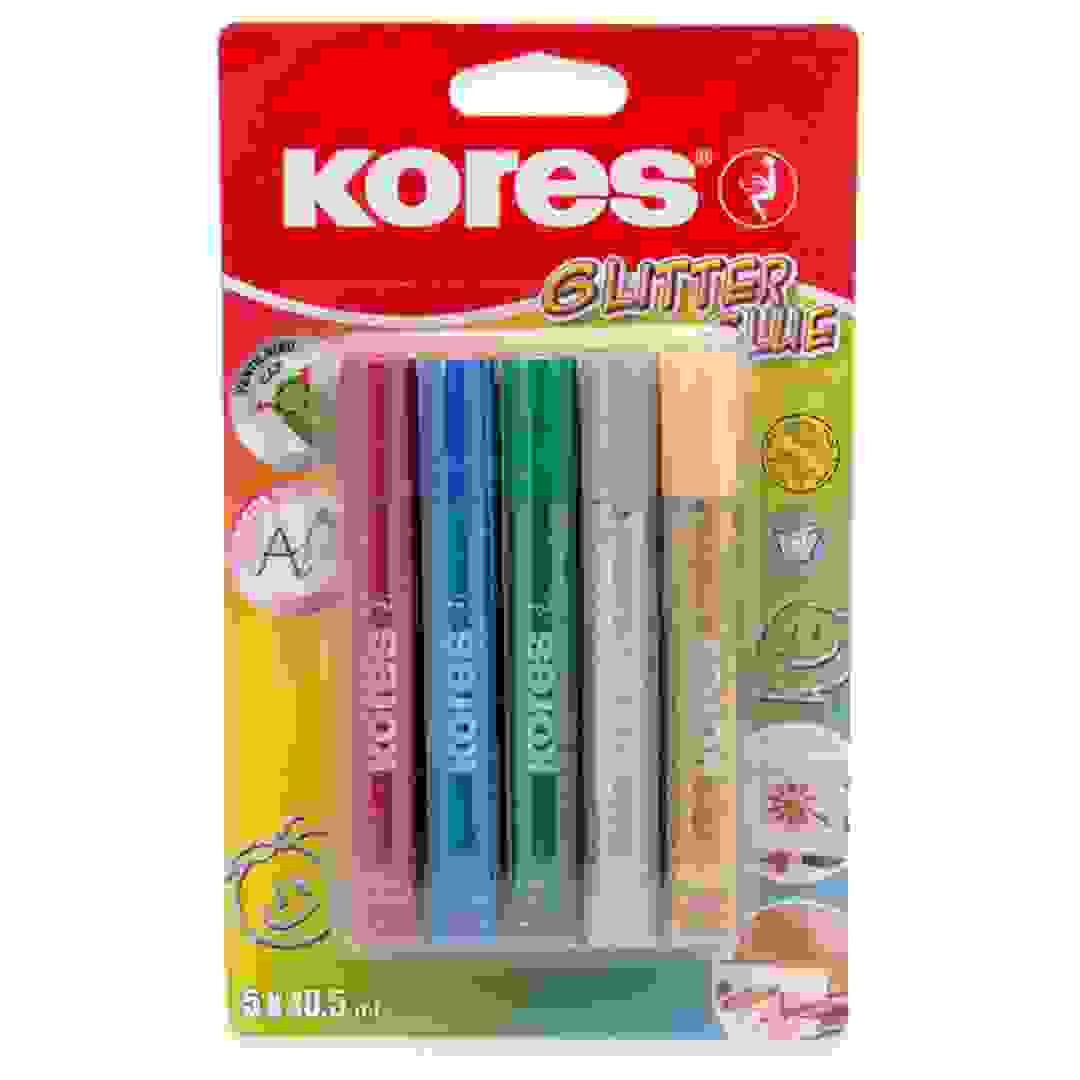 Kores Glitter Glue Set (Set of 5)