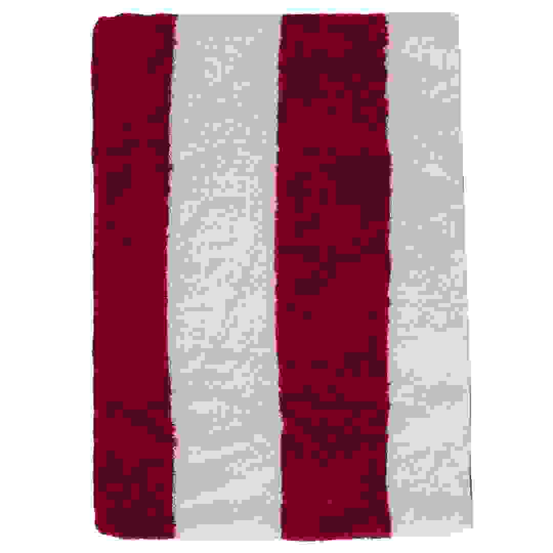 Truebell Striped Bath Towel (69 x 140 cm, Raspberry)