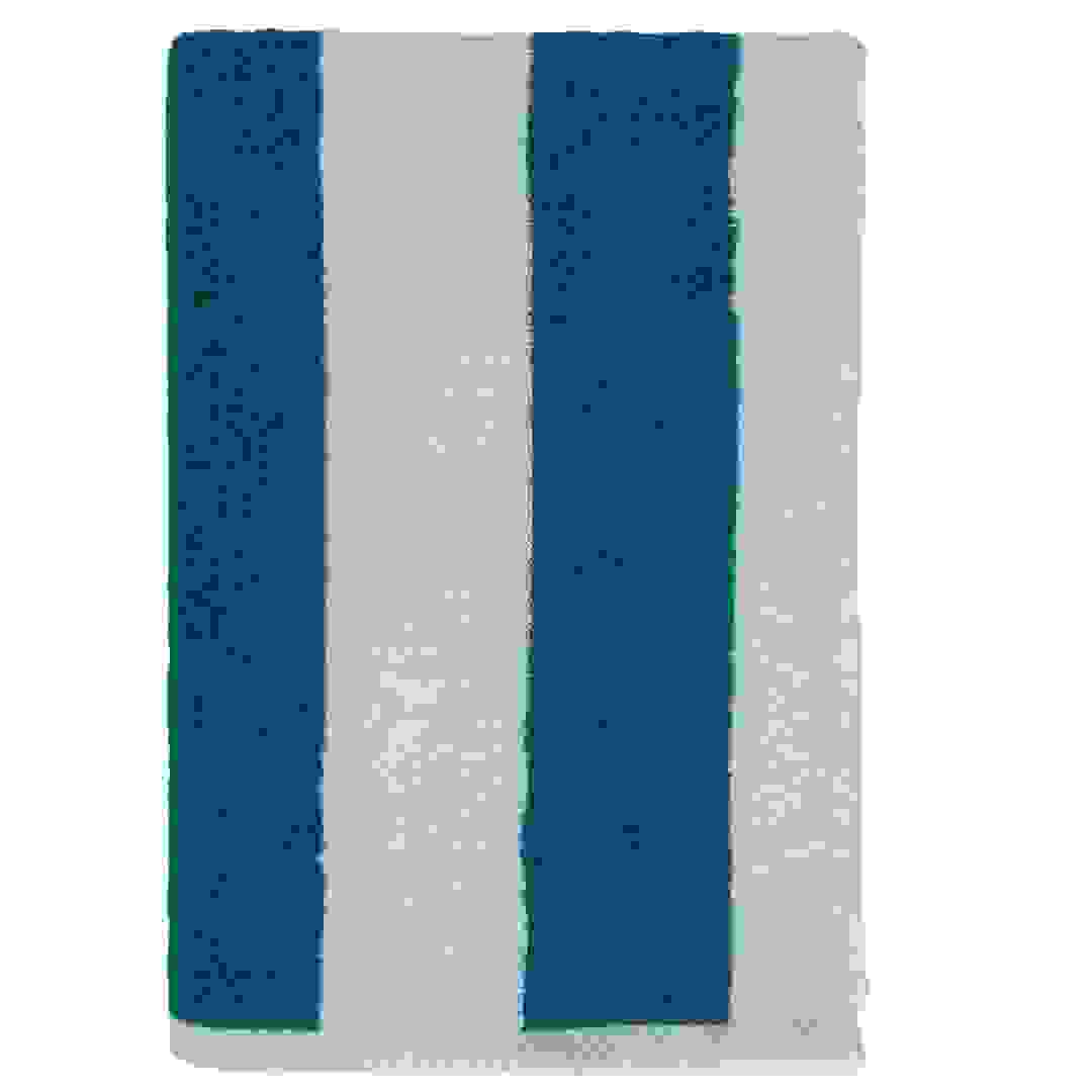 Truebell Striped Cotton Bath Towel (69 x 140 cm, Turquoise)