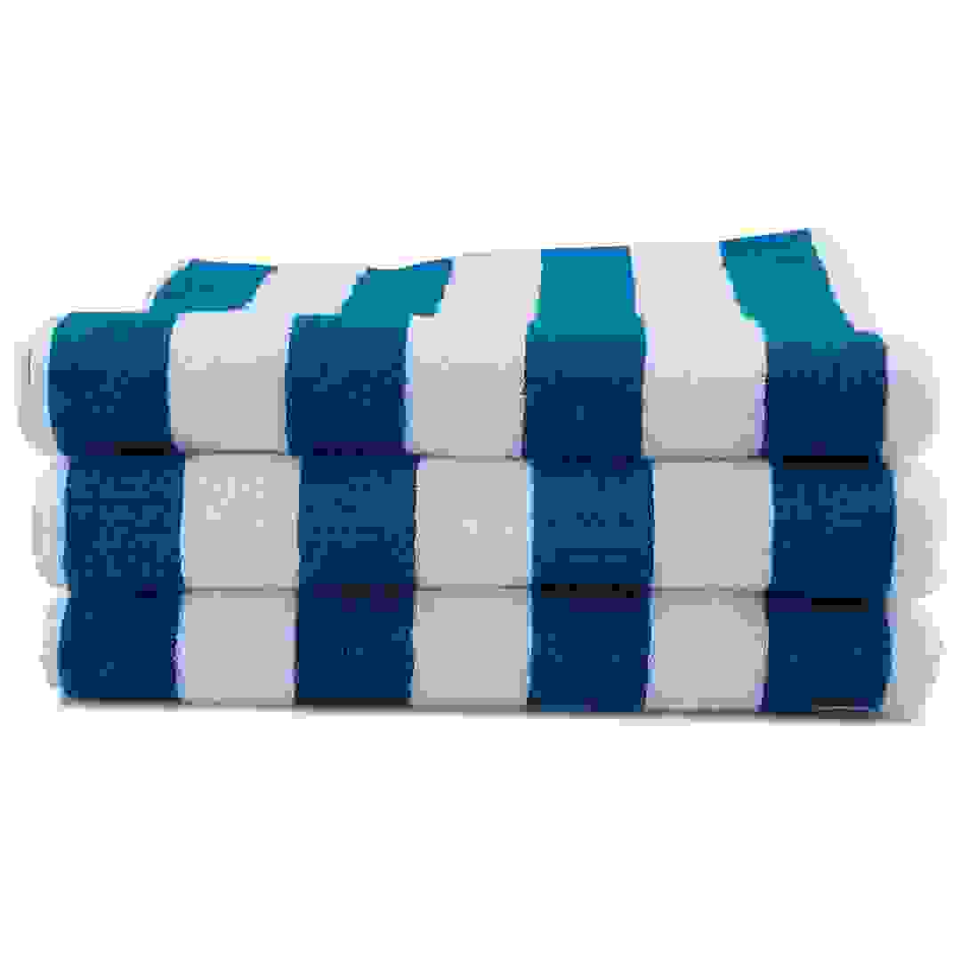 Truebell Mykonos Striped Bath Towel (Blue)