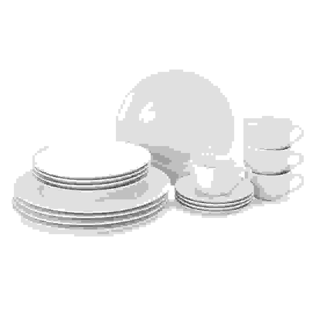 Living Space Porcelain Dinnerware Set (Set of 20, White)