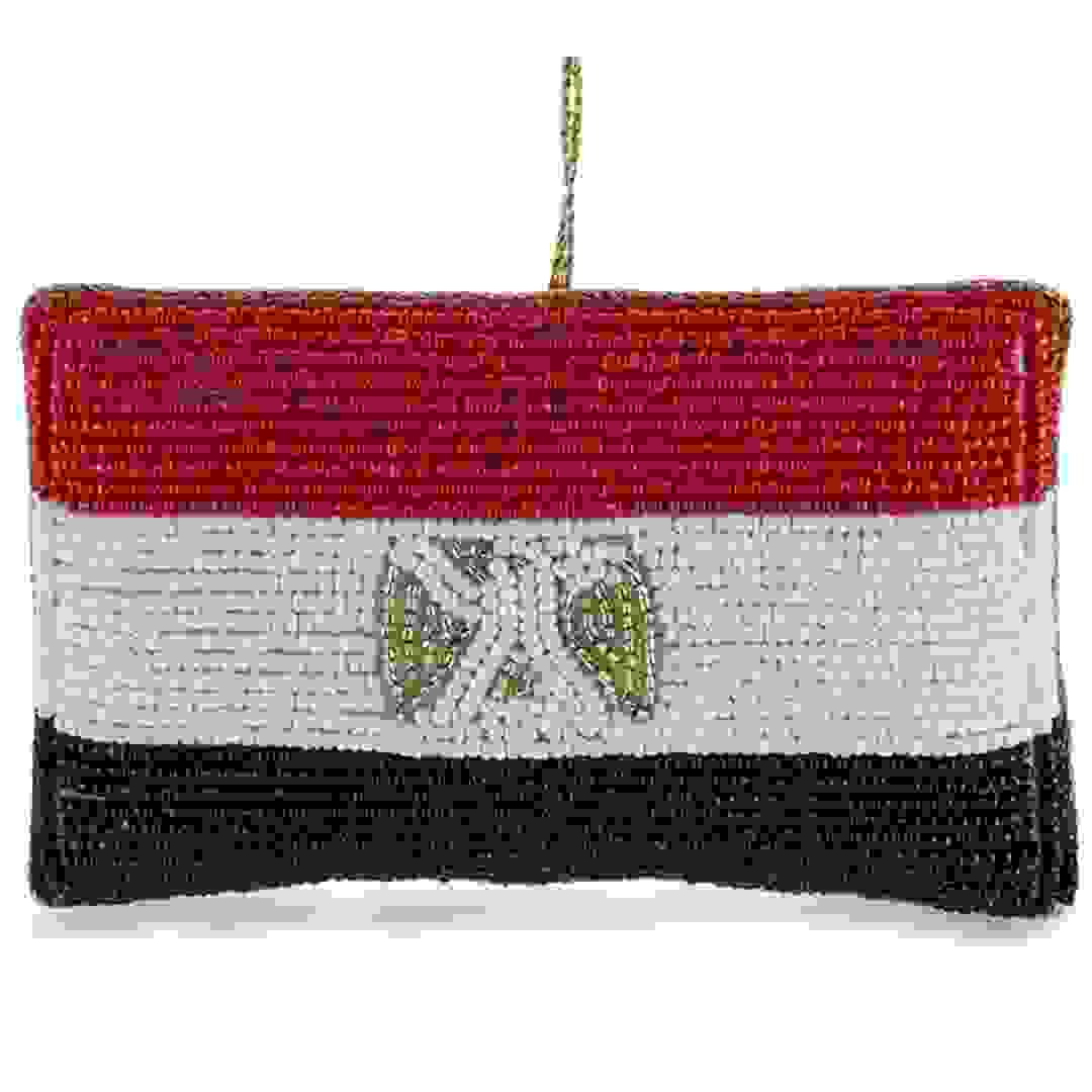 زينة شجرة مع رسمة علم مصر بالخرز
