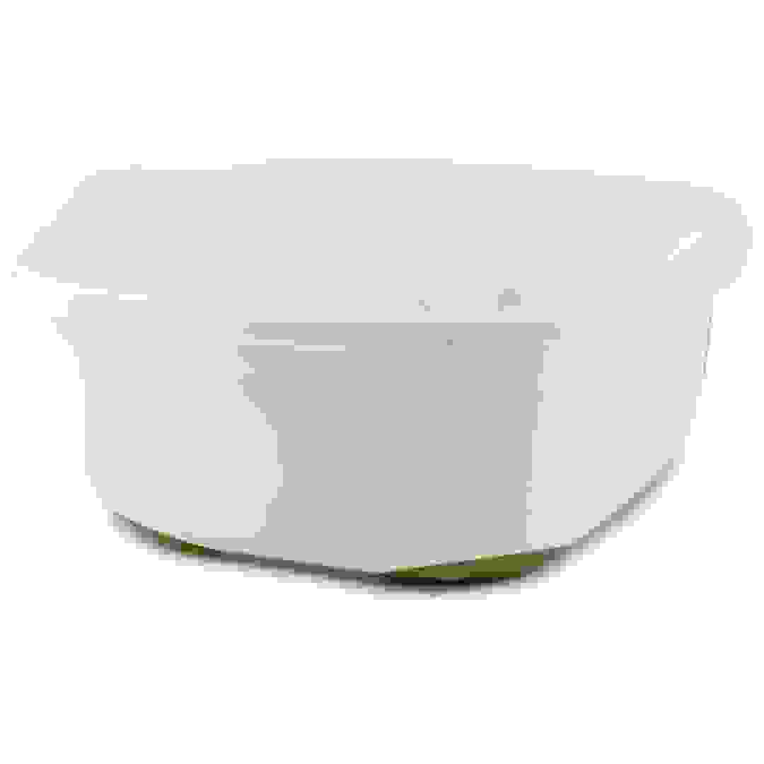 Addis Twin Material Soft Touch Washing Bowl (White & Green)