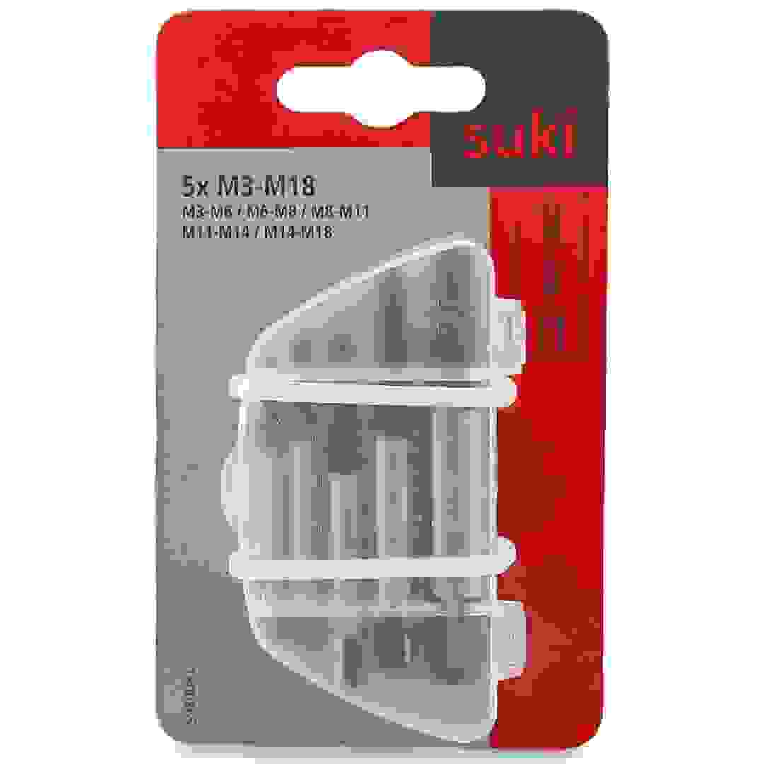 طقم لقم إزالة البراغي بسنون لولبية مقاس متري من M3-M12 سوكي (حزمة من 5)