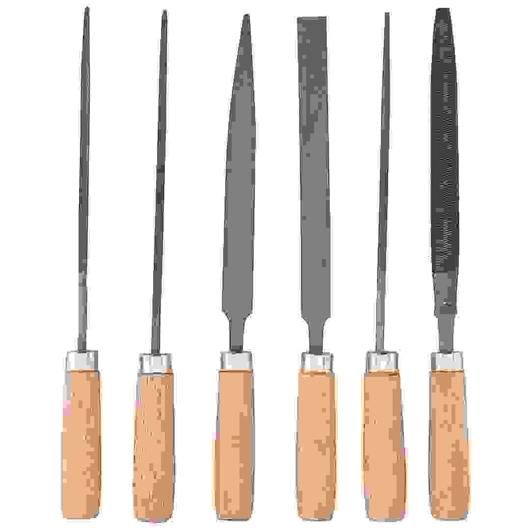 Warding File Set with Wooden Handles (Pack of 6)