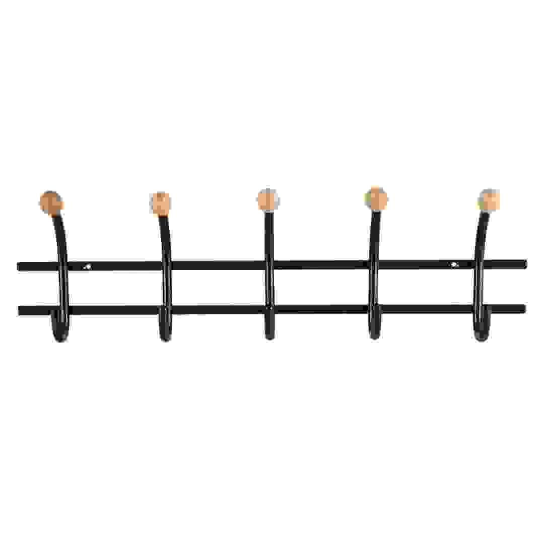 Hettich 5-Hook Clothes Rail (Black)