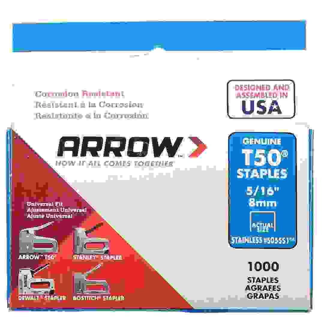 Arrow T50 Staples (0.8 cm, Pack of 1000)