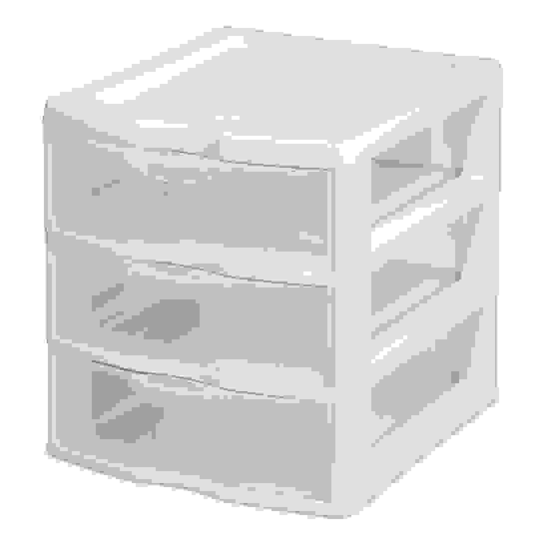 Sterilite Clearview Mini 3-Drawer Unit (White)