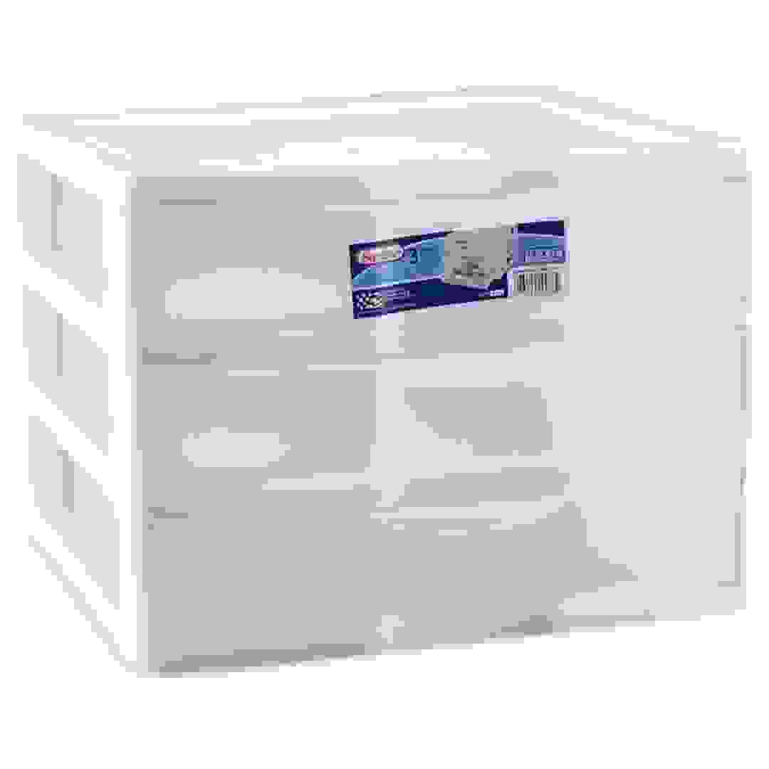 وحدة تخزين كلير فيو من 3 أدراج شفافة عريضة (37.1 × 36.8 × 27 سم)