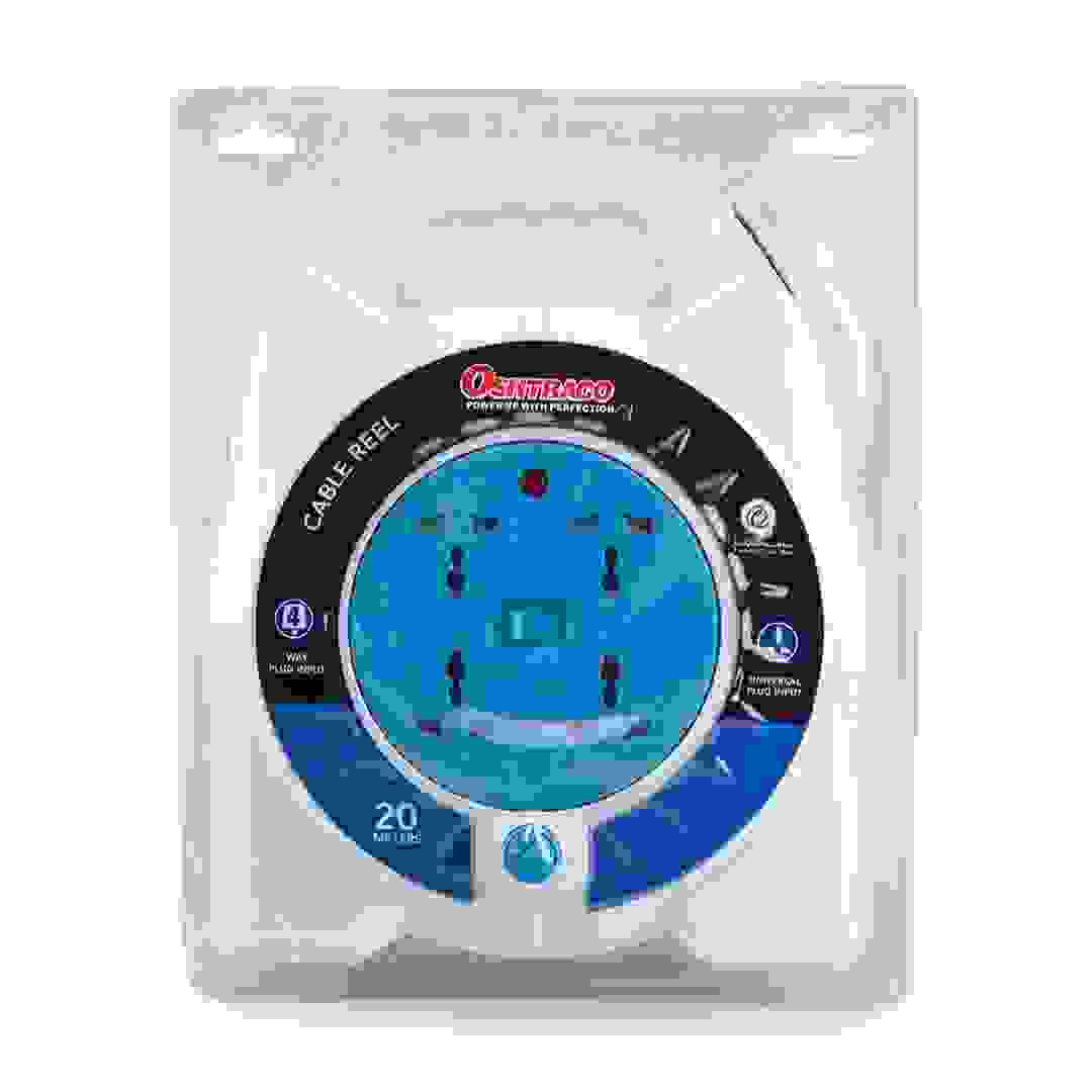 Oshtraco 4-Socket Universal Plug Input Cable Reel (20 m)