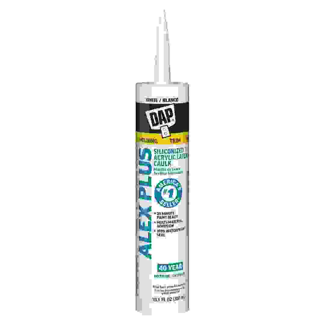 DAP Alex Plus Acrylic Latex Caulk Plus Silicone (300 ml, White)
