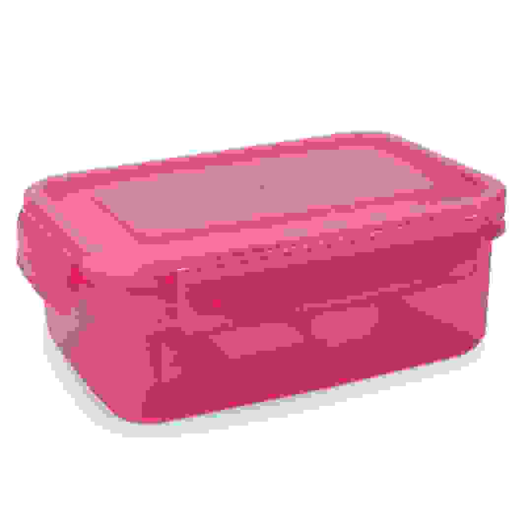 صندوق طعام مستطيل كليب آند كلوس (900 مللي، وردي)