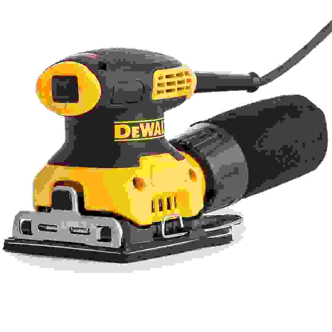 ماكينة صنفرة دائرية ديوالت بقبضة الكف DW411 مع كيس غبار (13500 دورة في الدقيقة، أصفر)