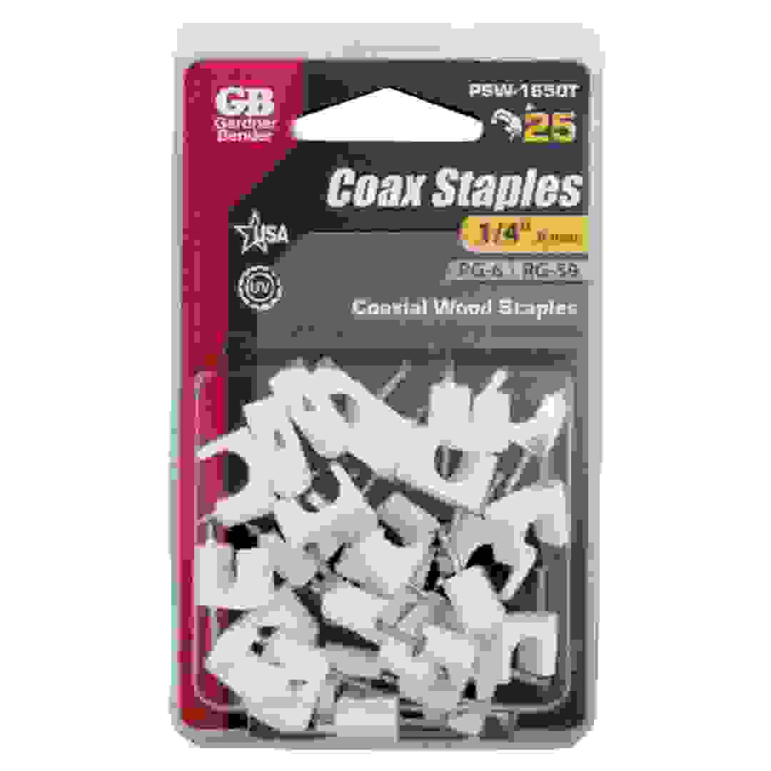 Gardner Bender Plastic Insulated Coaxial Staple Pack (0.6 cm, 25 Pc.)