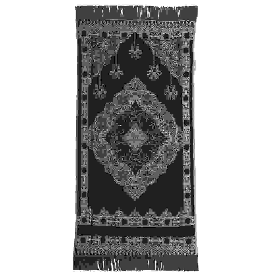 Back Comfort Kaftan Almimori Foam Prayer Rug (Small, Black)