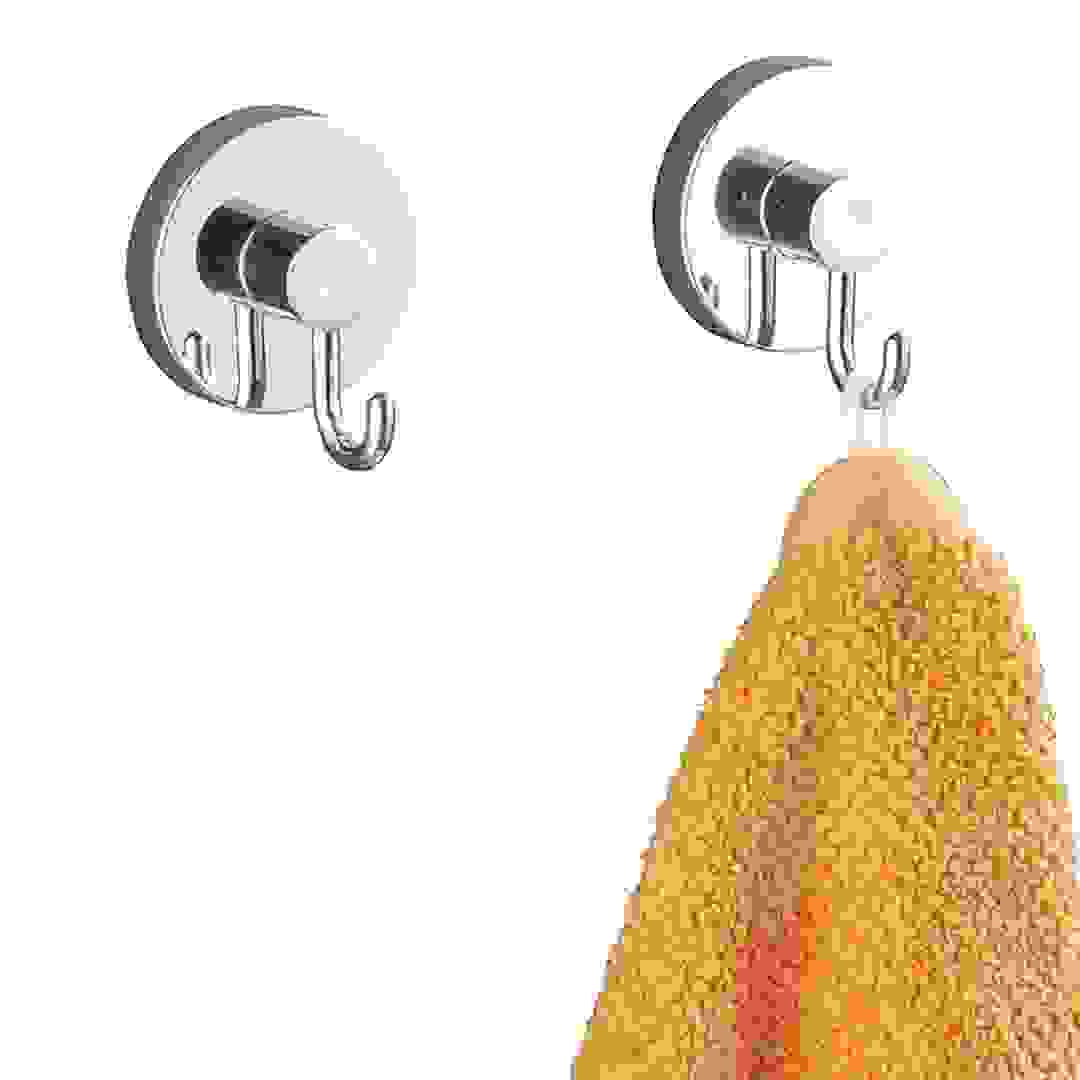 شماعة فاكيوم لوك لامعة (6 × 5 × 6.6 سم، كروم)