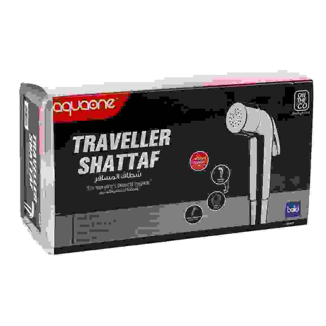 Bold Aquaone Travel Shattaf Bidet Spray and Steel Hose Set (200 cm, Gray/Silver)
