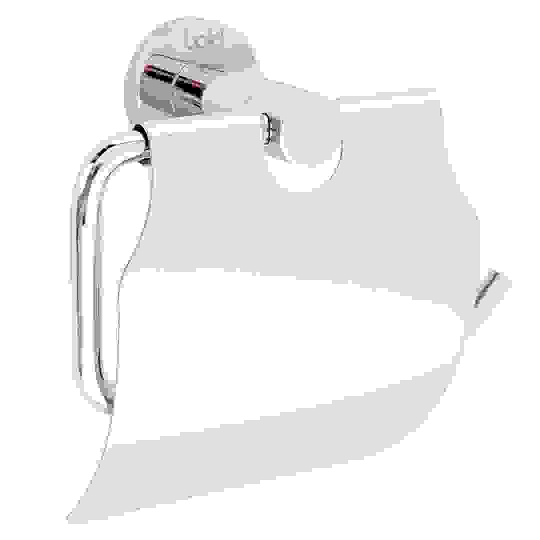 Bold Symphony Toilet Roll Holder with Cover (Silver)